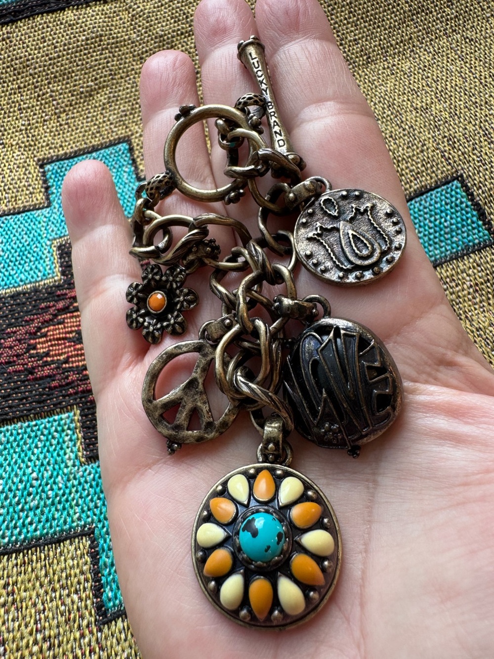 Vintage Lucky Brand Boho charm bracelet